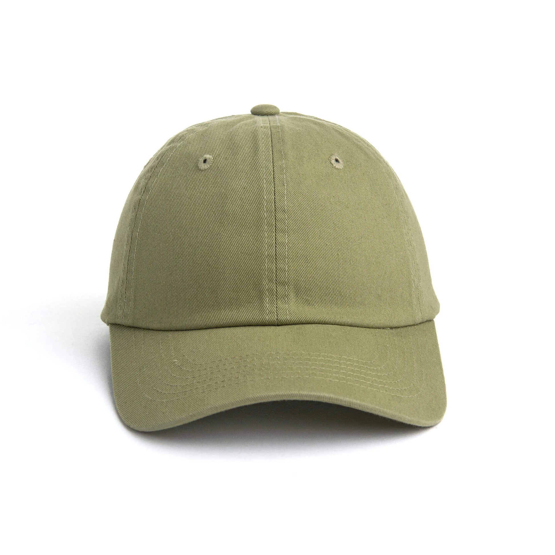 Green baseball cap on a white background